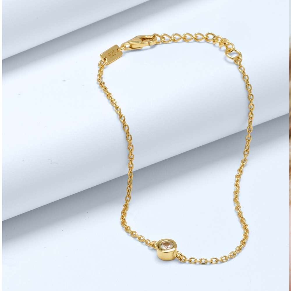 NWT Madewell Demi-Fine Bezel Set Station Bracelet